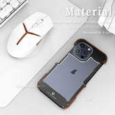 R-JUST Ironwood Generation Metall-Hybrid-Holz-Telefonhülle, Für iPhone 16 Pro Max, Für iPhone 16 Pro, Für iPhone 16 Plus, Für iPhone 16, Für iPhone 15 Pro Max, Für iPhone 15 Pro, Für iPhone 15 Plus, Für iPhone 15